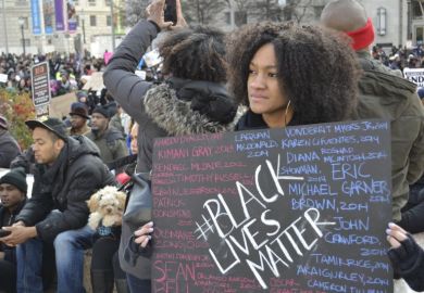 Black Lives Matter protestor 