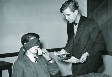 Oxford undergraduate taking taste test