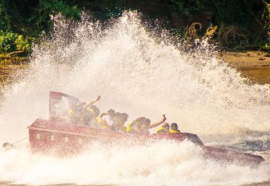 river safari boat in Fiji