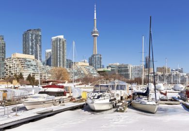 Boats at Toronto Harbourfront marina in winter Boats at Toronto Harbourfront marina in winter