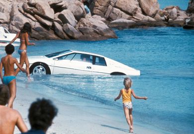 Bond car in the sea