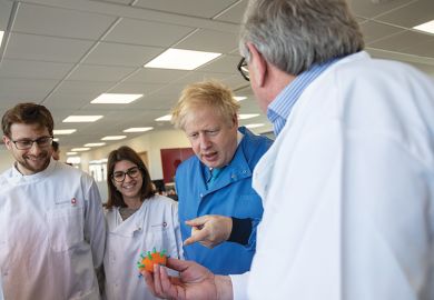 Boris Johnson visits the Mologic Laboratory in March 2020 Boris Johnson visits the Mologic Laboratory in March 2020