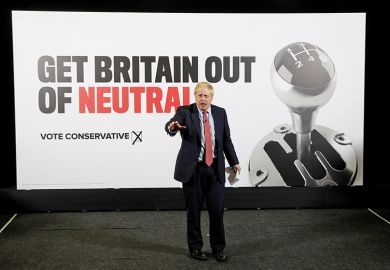 British Prime minister Boris Johnson launches a general campaign poster, 2019