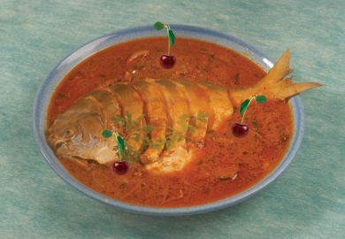 Bowl of fish curry