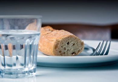 Bread and water served as meal