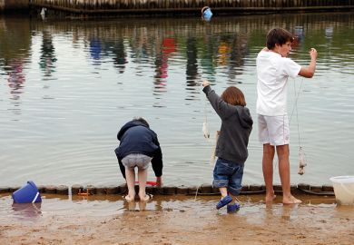 Three brothers fishing