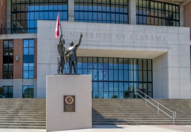 Bryant-Denny Stadium on the campus of University of Alabama
