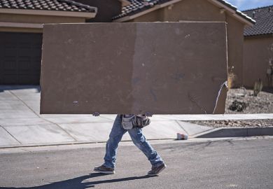 builder moving drywall