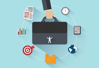 Business person's skills portfolio (concept illustration)