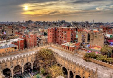 Cairo skyline from roof of Amir al-Maridani mosque Cairo skyline from roof of Amir al-Maridani mosque