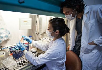 Canadian scientists at work in laboratory