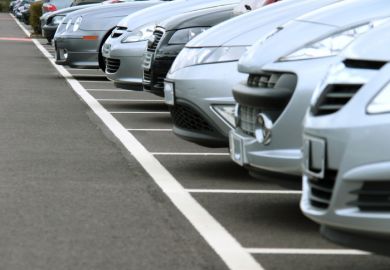 A car park on a busy day to illustrate an article about parking on a university campus