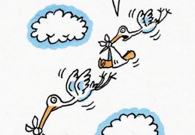 Cartoon stork