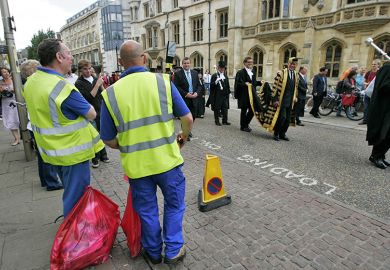 Then chancellor Prince Philip leads procession at University of Cambridge