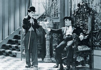 Charlie Chaplin and Harry Myers in City Lights, 1931