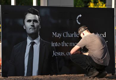 Arizonans mourn Turning Point USA Founder Charlie Kirk outside of the Turning Point USA headquarters on September 10, 2025 in Phoenix, Arizona