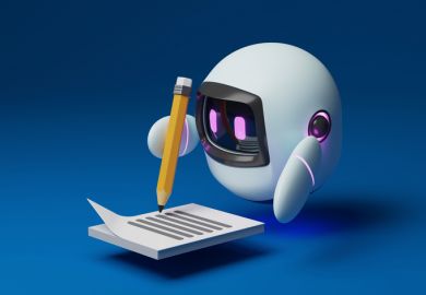 A robot writing with a pencil, symbolising editing A robot writing with a pencil, symbolising editing