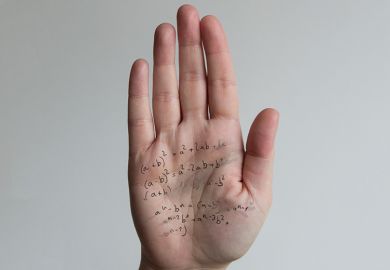 Cheat hand with answers written on palm