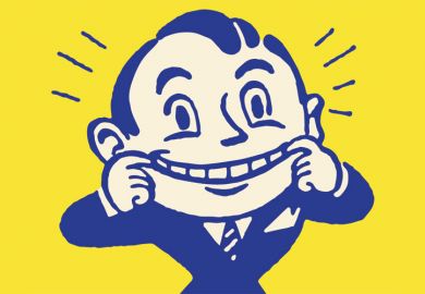 Cheerful smiling man (cartoon)