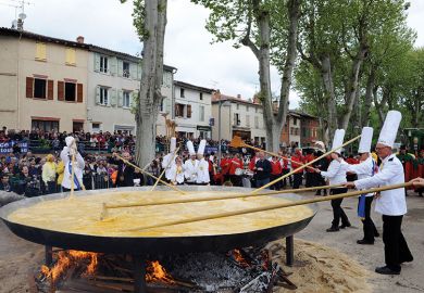 chefs cook up a giant omelette chefs cook up a giant omelette