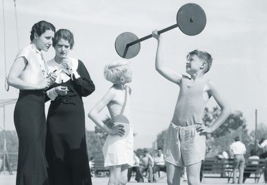 Child lifting weight