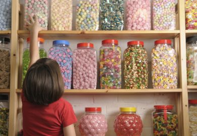 Child in sweet shop