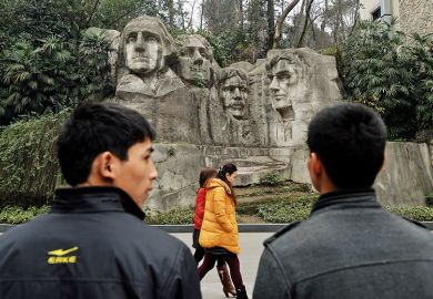 Miniature Mount Rushmore in Chongqing, China Miniature Mount Rushmore in Chongqing, China
