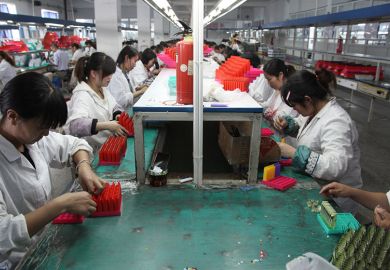 Chinese factory workers Chinese factory workers