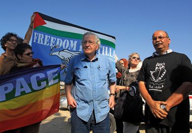 Noam Chomsky (centre) says UCL’s antisemitism rules are too restrictive Noam Chomsky (centre) says UCL’s antisemitism rules are too restrictive
