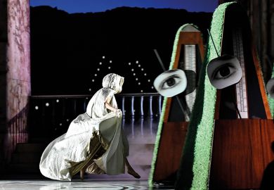 Amber Scott as Cinderella on midnight as The Australian Ballet Company present Alexei Ratmansky's Cinderella at The Coliseum Theatre on July 20, 2016 in London, England.