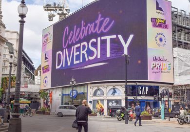 Pride display at Piccadilly Circus Pride display at Piccadilly Circus