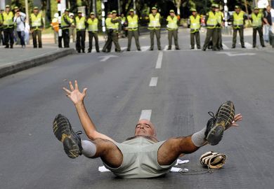 Colombian protester