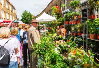Columbia Road Flower Market in London, symbolising community