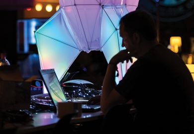 Man working on laptop