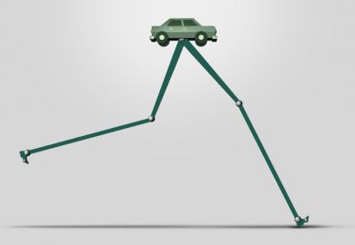 Concept illustration of self-driving automobile