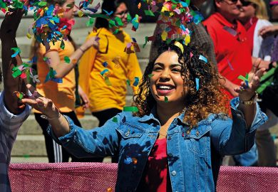 woman with confetti woman with confetti