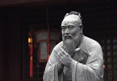 A statue of Confucius