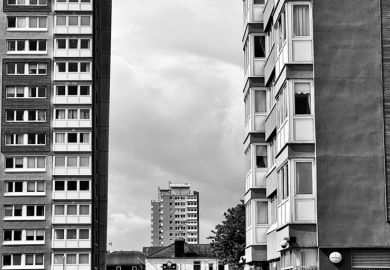 Towers on a council estate, representing class barriers