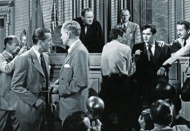A courtroom scene