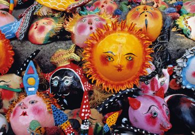 Crafts made from paper mache, wood, ceramic and coconut shell