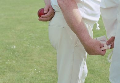 Cricket player and umpire exchanging bribe