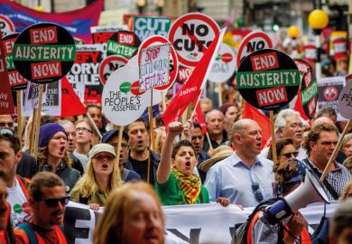 Crowd of 'End Austerity Now' demonstrators