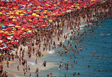 Crowded beach