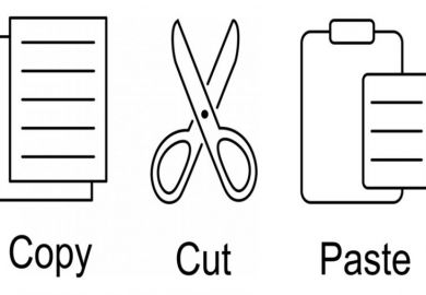 Copy and paste icons, symbolising plagiarism