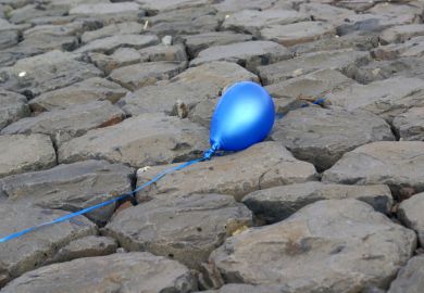 Deflated balloon