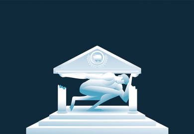 Classic-like image of god holding up roof of classical building on his shoulders