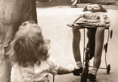 A child looks in a distorted mirror, illustrating the Home Office's immigration rules