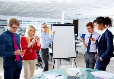 Distracted during presentation