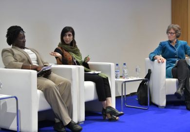 Sarah Springman (right) at the THE World Academic Summit