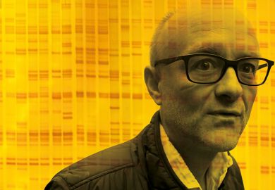 Dominic Cummings with DNA sequence